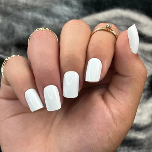 Classic White Nails