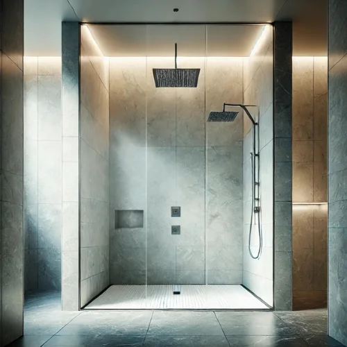 3. Open Concept Walk-In Shower