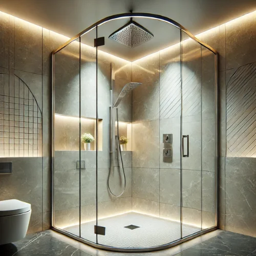 6. Corner Walk-In Shower