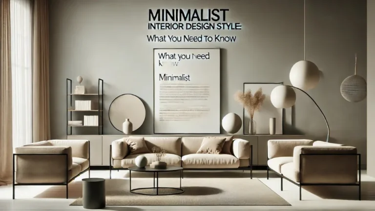 Minimalist Interior Design Style: What You Need to Know