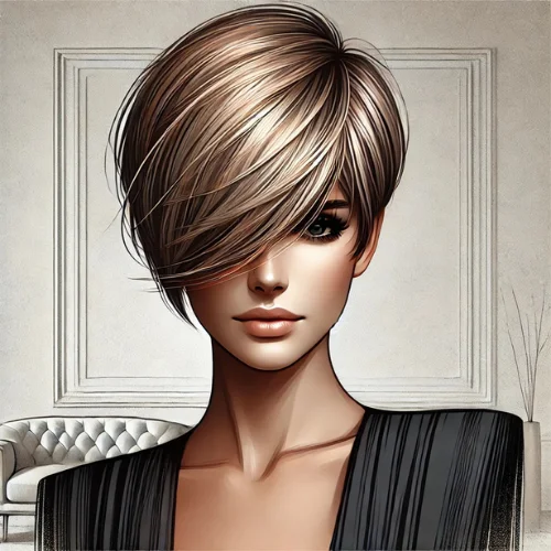 2. Pixie con flequillo largo
