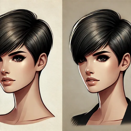 13. Corte pixie con flequillo recto