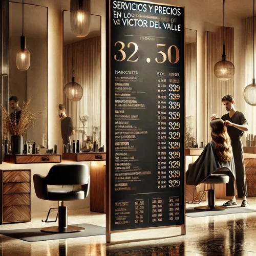 Servicios y Precios en los Salones de Víctor del Valle