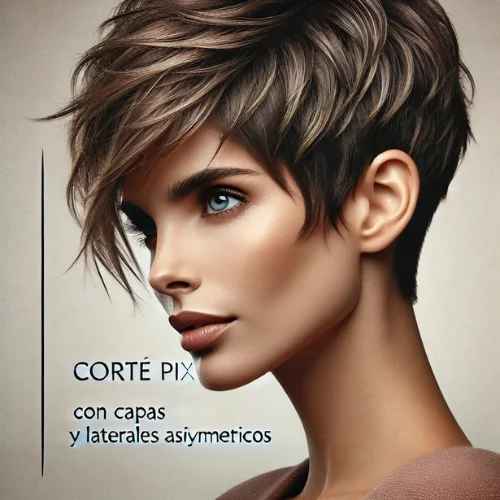 25. Corte pixie con capas y laterales asimétricos
