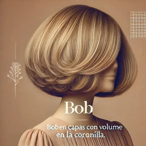29. Bob en capas con volumen en la coronilla