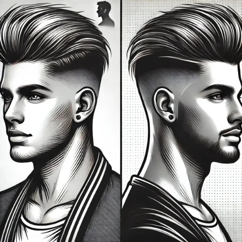 3. Mullet Fade con Line Up