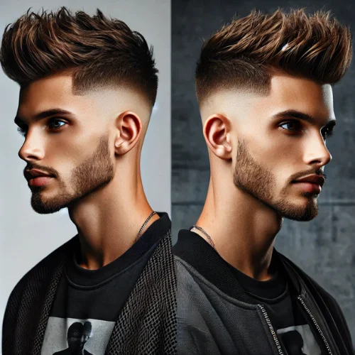 6. Mullet Fade con Desvanecido Alto