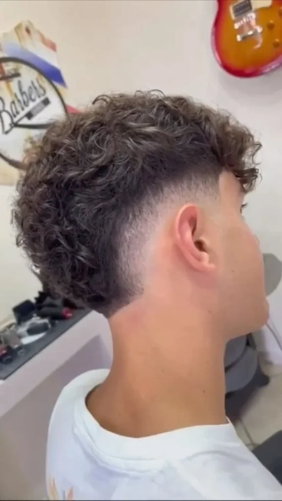 Burst fade curly hair