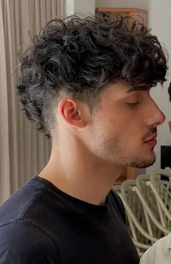 Curly Mullet Fade