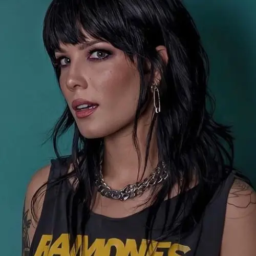 Halsey wolfcut