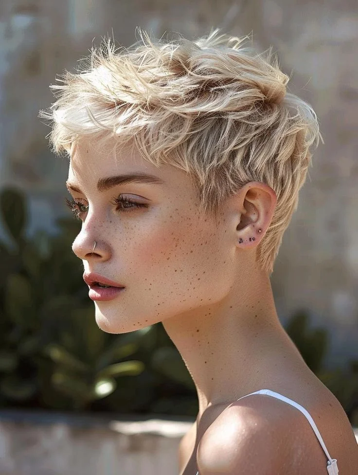 Blonde Pixie Wolf Cut