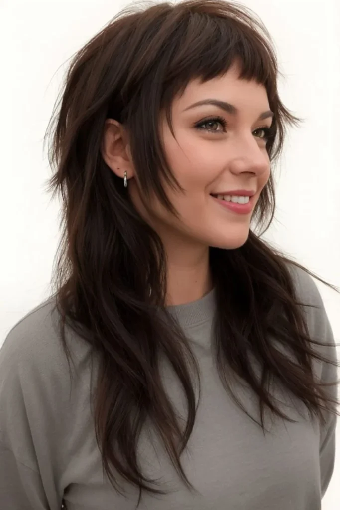 Modern Mullet with Brown Tones