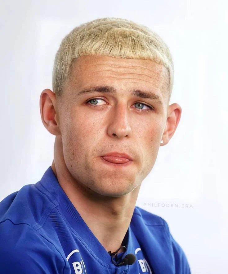 Platinum Blonde Buzz Cut of Foden